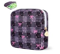 Desing Wish 1 Piezas Neceser Compresas Mujer Neceser Viaje Maquillaje Pequeño con Cremallera Makeup Bag Bolsa de Aseo Niña Bolsa de Almacenamiento Servilletas Sanitarias Regalos Navidad cumpleaños