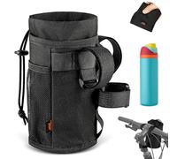 Desing Wish 12-24oz Portabidon Bicicleta Sin Tornillos Porta Bidones para Bici MTB Portabotellas Bicicleta Soporte Botella Bicicleta Portabidones con Bolsillo Montaña Patinete Malla Accesorios