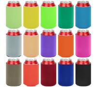 Desing Wish 15 Piezas 12oz Standard Espuma Funda para Latas de Cerveza Can Cooler Sleeve Enfriador Soporte de Latas Coke Cover Antideslizante Manga Aislante para Bebidas Manga Refrigerante Fiestas