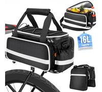 Desing Wish 16L Alforjas Bicicletas Impermeables Bolsa de Bicicleta Bicicleta Bolsa Portaequipajes Bolsa Trasera Bicicleta Bolsa Térmica Porta Alimentos Accesorios Bicicleta con Asa y Correa Hombro