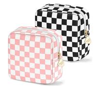 Desing Wish 2 Piezas Neceser Maquillaje Mujer Pequeño Bolsa Maquillaje Viaje Neceser Mini Travel Bag Bolso Cosmeticos Niña Estuche Portátil Makeup Bag Organizador con Cremallera Accesorio Regalo