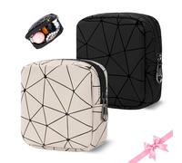 Desing Wish 2 Piezas Pequeño Neceser Maquillaje Mujer Hombre Mini Bolsa Viaje Maquillaje Neceser Travel Bag Bolso Cosmeticos Niña Estuche Portátil Makeup Bag Organizador con Cremallera para Accesorio