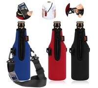 Desing Wish 3 Piezas 12 oz Can Cooler Sleeve Standard Coke Can Sleeve Antideslizante Soporte de Neopreno Manga Aislante para Bebidas Manga Refrigerante Latas con Removibile Tracolla e Apribottiglie