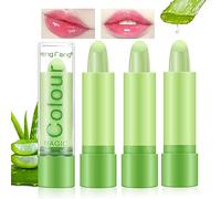 Desing Wish 3 Piezas Pintalabios Magico Labial Cambia Color PH Labiales Aloe Vera Barra de Labios Permanente Bálsamo Labial Hidratante Lip Tint Gloss Brillo Labios Lapiz Kit Maquillaje Mujeres Regalo