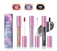 Desing Wish 3 Piezas Pintalabios Permanente Pintalabios Negro Rojo Labiales Mate Larga Duracion Blanco Labial Lip Tint Gloss Stain Brillo Tinta Barra Labios Tinte Lipstick Maquillaje Set Mujer Regalo