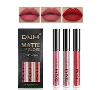Desing Wish 3 Piezas Pintalabios Permanente Rojo Labiales Mate Larga Duracion Labial Lip Tint Gloss Stain Brillo Tinta Barra de Labios Tinte Labios Lipstick Set Kit Maquillaje Mujer Regalo Cumpleaño