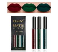 Desing Wish 3 Piezas Pintalabios Permanente Rojo Labiales Mate Larga Duracion Labial Lip Tint Gloss Stain Brillo Tinta Barra de Labios Tinte Labios Lipstick Set Kit Maquillaje Mujer Regalo Cumpleaño