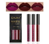 Desing Wish 3 Piezas Pintalabios Permanente Rojo Labiales Mate Larga Duracion Labial Lip Tint Gloss Stain Brillo Tinta Barra de Labios Tinte Labios Lipstick Set Kit Maquillaje Mujer Regalo Cumpleaño