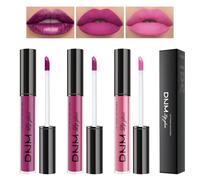 Desing Wish 3 Piezas Purpurina Pintalabios Permanente Mate Rojo Labiales Larga Duracion Labial Lip Tint Gloss Stain Brillo Tinta Barra Labios Pailleté Tinte Labios Lipstick Maquillaje Mujer Regalo