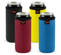 Desing Wish 4 Piezas 12oz Slim Can Cooler Sleeve Standard Enfriador de Latas Coke Can Sleeve Antideslizante Soporte de Neopreno Manga Aislante para Bebidas Manga Refrigerante Latas Regalo Cumpleaños