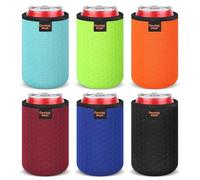 Desing Wish 6 Piezas 12oz Standard Neopreno Funda para Latas de Cerveza Can Cooler Sleeve Enfriador Soporte de Latas Coke Cover Antideslizante Manga Aislante para Bebidas Manga Refrigerante Fiestas