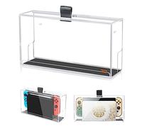 Desing Wish Cubierta Antipolvo de Montaje en Pared para Interruptor, Carcasa de acrílico Transparente para Montaje en Pared, Compatible con Nintendo Switch OLED Cubierta Antipolvo