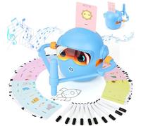 Desing Wish Kids Drawing Robot de Dibujo para Niños con Función de Voz 100 Tarjetas y Lápices Robot Juguete Educativo Interactivo Regalo Cumpleaños Navidad para Niños y Niñas