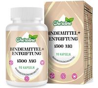 Desintoxicante Aglutinante Cápsulas 1500mg, con Carbón Activado para Toxinas, 12 en 1 Suplemento Detox Hepático-Intestinal para el Alivio Digestivo y de la Hinchazón (90 Unidad (Paquete de 1))