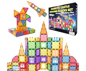 Desire Deluxe - Juego de bloques magnéticos de construcción para niños (100 piezas) - Aprender con imanes STEM - Juguete educativo de construcción para niños de 3 años en adelante - Desarrollo