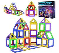 Desire Deluxe Juguete de Bloques de Construcción Magnéticos - Bloques Magnéticos Educativos Stem para Niños, Aprendizaje Creativo Sensorial Montessori para Bebés y Niños de 3+ Años - 40 Piezas