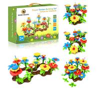 Desire Deluxe Juguetes para Niños y Niñas de 3 Años Set de Bloques para Niños para Crear un Jardín de Juguete - Arreglo Floral para Interiores y Exteriores - 54 Piezas, Exclusivo en Amazon