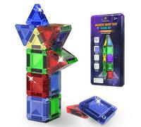 Desire Deluxe Micro Bloques Magnéticos de Construcción - Juguete Educativo Stem de Viaje para Niños, Juguete Sensorial Montessori Magnético para Niños y Niñas 3+ Años (18 Piezas - Brillo)