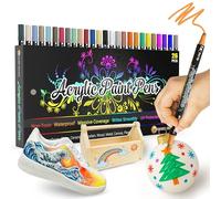 Desire Deluxe Rotuladores de Pintura Acrílica para Piedras, Cerámica, Vidrio, Madera - Marcadores a Base de Agua No Tóxicos - Excelente Material de Arte para Artistas (Doble Punta Multicolor, 26)