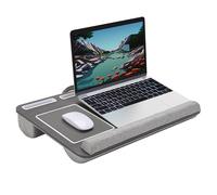 Desire2 Escritorio de madera para computadora para zurdos con cojines, mesa ergonómica para tu oficina en casa, mesa portátil y soporte para dispositivos portátiles, accesorio de escritorio para