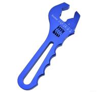 Desiumite 6061-T6 Llave inglesa ajustable de aluminio para adaptadores de manguera, contacto hexagonal de varios tamaños, mango antideslizante cómodo, taller compacto (azul)