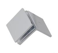Desiumite Abrazadera de vidrio de ángulo de latón de 90 grados para mamparas de ducha, adecuada para vidrio de 8 a 12 mm de grosor, montado en la pared, 45 x 45 mm (cromo)
