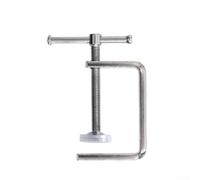 Desiumite Abrazadera en G para carpintería, clip F de acero con almohadillas de goma antideslizantes, rango máximo de sujeción de 147 mm, dispositivo de sujeción de tablero resistente para carpintería