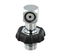 Desiumite Adaptador de llenado de tanque de yugo DIN a latón cromado para cilindros de buceo - 300 bar compatible con estándar para válvulas de yugo, plata, 210 g (SKU)