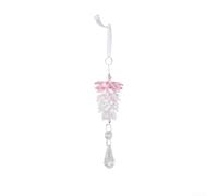 Desiumite Adorno de cono de pino acrílico para árbol de Navidad colgante decoración colgante multiusos decoración del hogar para interiores y exteriores, exhibición de 1.97 pulgadas (rosa)