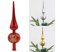 Desiumite Adornos de árbol en forma de estrella, decoraciones festivas de árbol, diseño brillante en forma de calabaza, decoraciones navideñas para interiores, fácil de instalar, tamaño grande de 23