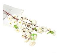 Desiumite Artificial-Cherry Blossom Branch Silk Peach Flower Tree Fake Plum Blossom Decor For Home Wedding Party - Rosa, rojo, blanco, amarillo (blanco)