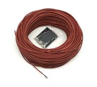 Desiumite Cable de calefacción de suelo 12K Bobina de calefacción de fibra de carbono de 33 ohmios/m, aislamiento de silicona, prueba de alto voltaje 3000 V, corriente de fuga 0.05 mA/m, capacidad de