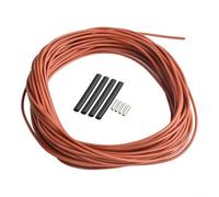 Desiumite Cable de calefacción de suelo 12K Bobina de calefacción de fibra de carbono de 33 ohmios/m, aislamiento de silicona, prueba de alto voltaje 3000 V, corriente de fuga 0.05 mA/m, capacidad de