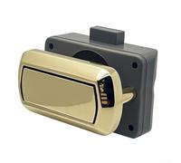 Desiumite Cerradura de cajón, mecanismo de botón, adecuado para caravana Swift, con un diámetro de agujero de 20 mm, adecuado para paneles de 16 a 18 mm de grosor (dorado)