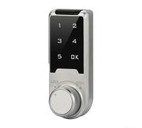 Desiumite Cerradura de combinación digital con teclado inteligente, cerradura de lengüeta de puerta de gabinete de aleación de zinc con alarma, cerradura de contraseña electrónica para almacenamiento