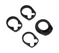 Desiumite Espaciador de auriculares para bicicleta de montaña y carretera, 5 mm, 10 mm, 13 mm, 4 unidades, compatible con tubo de dirección de 28,6 mm, diámetro exterior de 34 mm, color negro