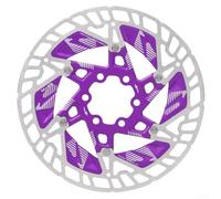 Desiumite Freno de 160 mm para bicicletas de montaña, aleación de aluminio y disco de acero al carbono con montaje de 6 pernos, 1,8 mm de grosor, flujo de aire estereoscópico (morado)