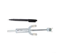 Desiumite Herramienta raspadora de cejas para rueda de coche con rodillo de nailon ajustable y cuerpo de metal para reparación de abolladuras de chapa de metal, rango de 0 a 20 cm