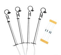 Desiumite HO/OO - Juego de luces de patio de tren modelo a escala con postes de luz LED blanco cálido, lámparas de calle y camino de metal de 10 cm para paisaje ferroviario, incluye resistencias para