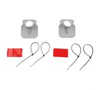 Desiumite Juego de 2 soportes de tubo de piscina de 38 mm, material ABS, soporte de manguera de piscina al aire libre, compacto, 8,1 x 9,2 cm, instalación rápida, gris y azul, evita que la manguera se