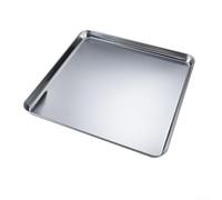 Desiumite Juego de bandeja de horno profesional de acero inoxidable para hornear, sartén antiadherente para cocina y hornear en casa (25 x 25 x 2,5 cm)
