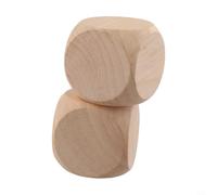 Desiumite Juego de dados de madera en blanco para - 10 piezas de manualidades cuadradas sin terminar para pintura, grabado y diseño de juegos para - cubos de madera natural (40 mm/50 mm/60 mm (40 m)