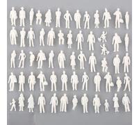 Desiumite Juego de figuras de ferrocarril a escala 1:75, personas de plástico en miniatura blancas para diseños de trenes, personajes humanos de diorama y escenas de modelos arquitectónicos, modelo