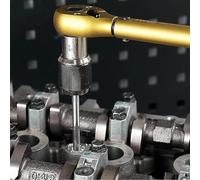 Desiumite Juego de llaves de vaso para trinquete de 3/8 pulgadas, herramienta extractora de grifo ajustable con varilla de conexión, grifos y troqueles de acero tratado térmicamente para taladro