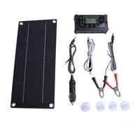 Desiumite Kit de panel solar de 600 W, monocristalino de 18 V con controlador de carga MPPT de 100 A para caravana, portátil, plegable, fuente de alimentación solar con ventosas y conector C