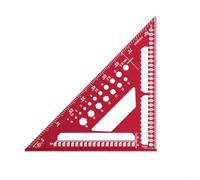 Desiumite Medidor de ángulo cuadrado de aluminio para carpintería de 12 pulgadas, escala dual 45, herramienta de medición de 90 grados, guía de marcado de 4.5 mm de grosor, construcción de metal