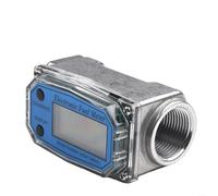 Desiumite Medidor digital de flujo de turbina para queroseno, agua y aceite combustible, acero inoxidable y aleación de aluminio, 0.5/1/2 pulgadas para rosca NPT, líquido electrónico (1.5 pulgadas)