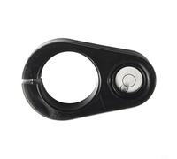 Desiumite Nivel de burbuja de aleación de aluminio redondo para accesorios de mapeo de postes de 32 mm, equipo de topografía, estación total, barra de centrado, soporte GPS, negro