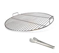 Desiumite Parrilla de cocina redonda de acero inoxidable con mango compatible con Weber 7432 de carbón vegetal (45 cm)