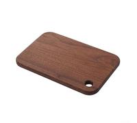 Desiumite Tabla de cortar de madera de nogal natural para camping, picnic y cocina al aire libre, portátil, colgante con agujero de drenaje, bordes redondeados, ligera (18 x 12 x 1 cm)